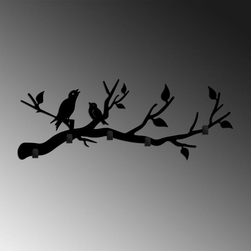 Casa si Gradina - Mobilier - Organizare si depozitare - Cuiere - Cuiere de perete, Wallxpert, metal, negru, 67x27x2 cm - Infinity.ro