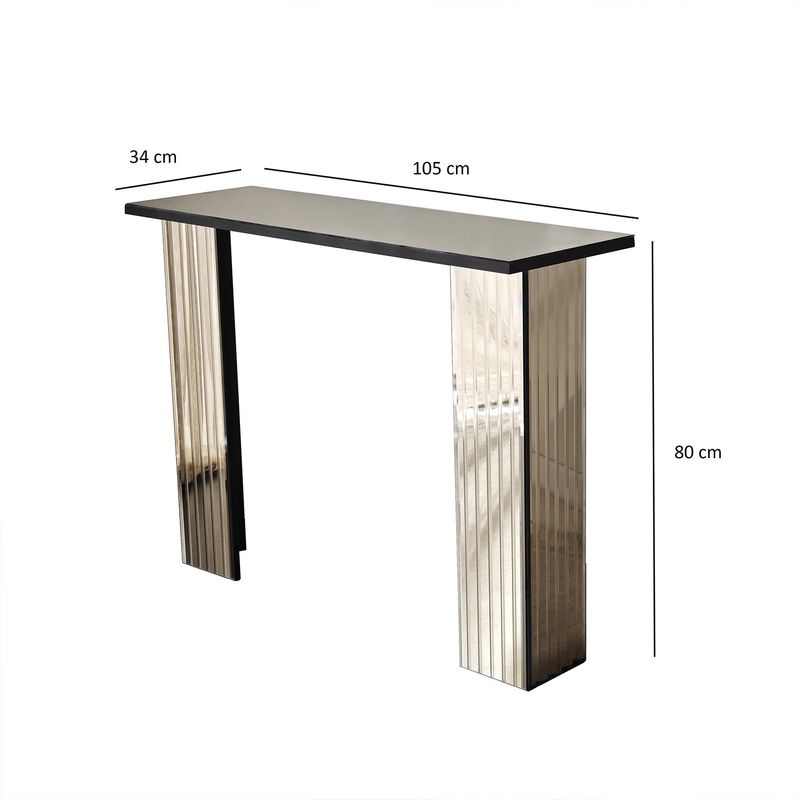 Casa si Gradina - Mobilier - Comode si corpuri - Comode - Comoda, Hanah Home, pal melaminat, bronz, 105x34x80 cm, 552NOS2484 - Infinity.ro