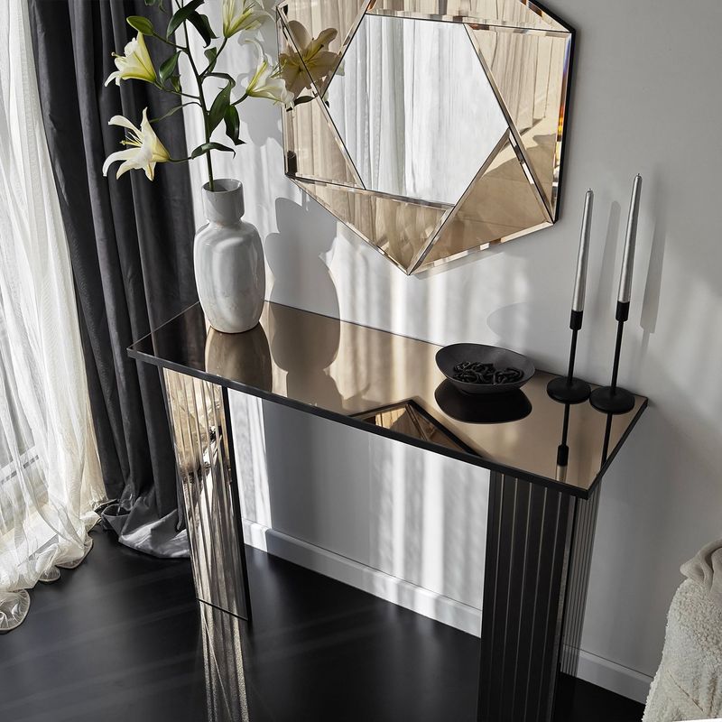 Casa si Gradina - Mobilier - Comode si corpuri - Comode - Comoda, Hanah Home, pal melaminat, bronz, 105x34x80 cm, 552NOS2484 - Infinity.ro