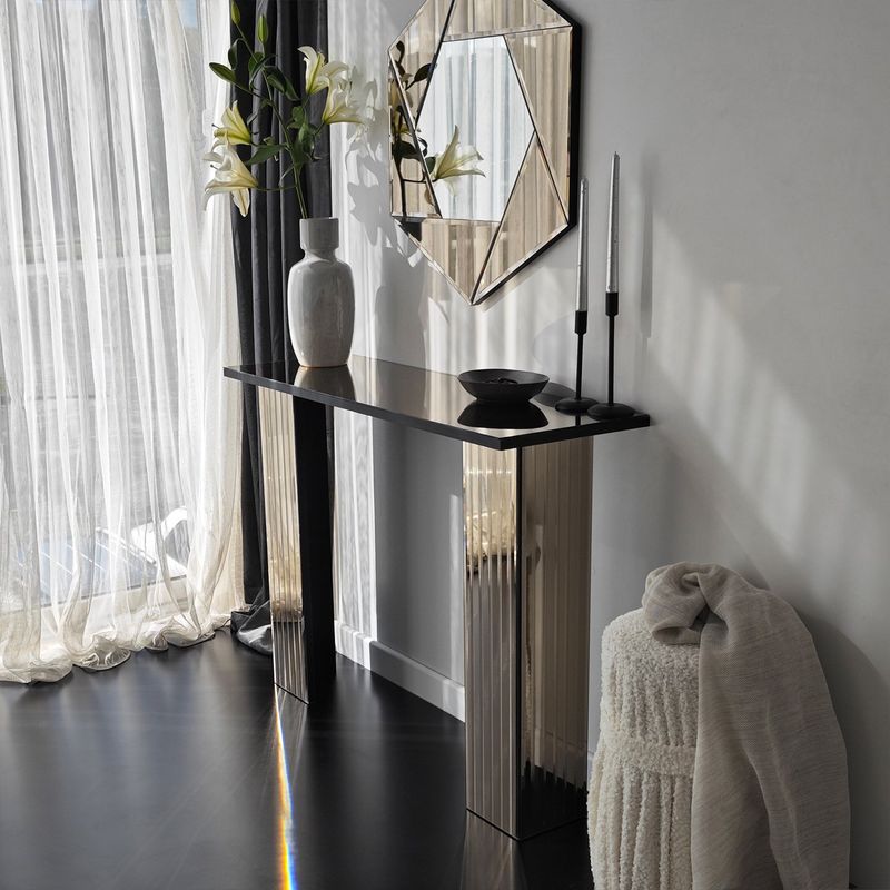 Casa si Gradina - Mobilier - Comode si corpuri - Comode - Comoda, Hanah Home, pal melaminat, bronz, 105x34x80 cm, 552NOS2484 - Infinity.ro