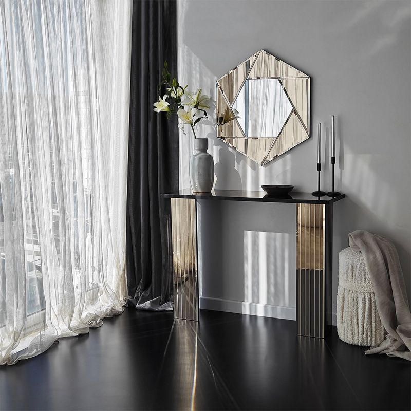 Casa si Gradina - Mobilier - Comode si corpuri - Comode - Comoda, Hanah Home, pal melaminat, bronz, 105x34x80 cm, 552NOS2484 - Infinity.ro