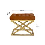 Casa si Gradina - Mobilier - Scaune si fotolii - Tabureti - Puf, Atelier Del Sofa, metal, auriu teracota, 42x50x40 cm - Infinity.ro