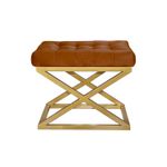 Casa si Gradina - Mobilier - Scaune si fotolii - Tabureti - Puf, Atelier Del Sofa, metal, auriu teracota, 42x50x40 cm - Infinity.ro