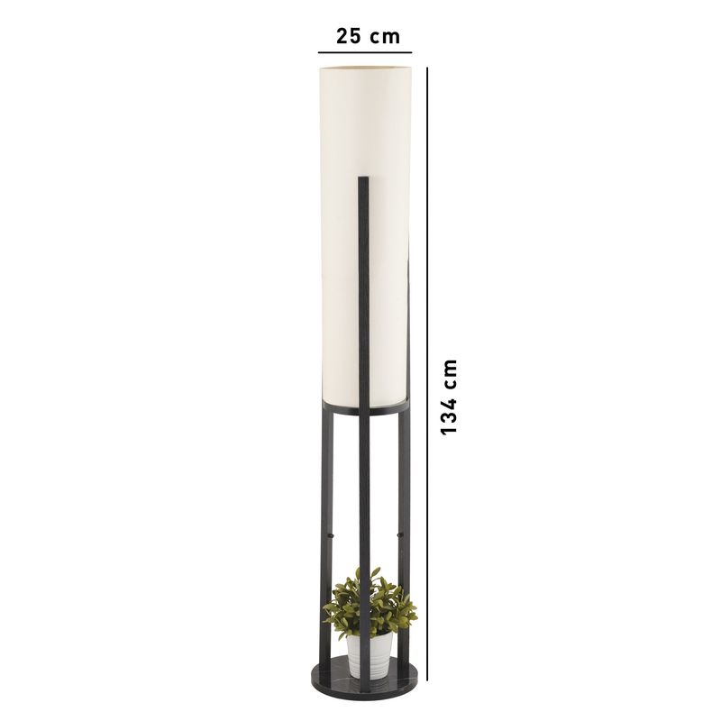 Casa si Gradina - Corpuri si surse de iluminat - Veioze si lampi - Lampadare - Lampadar, Opviq, pal, negru, 135 cm - Infinity.ro