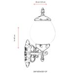 Casa si Gradina - Corpuri si surse de iluminat - Iluminat exterior - Felinare - Lampa de perete exterior, Opviq, abs, negru alb, 30x25 cm, ip65 - Infinity.ro