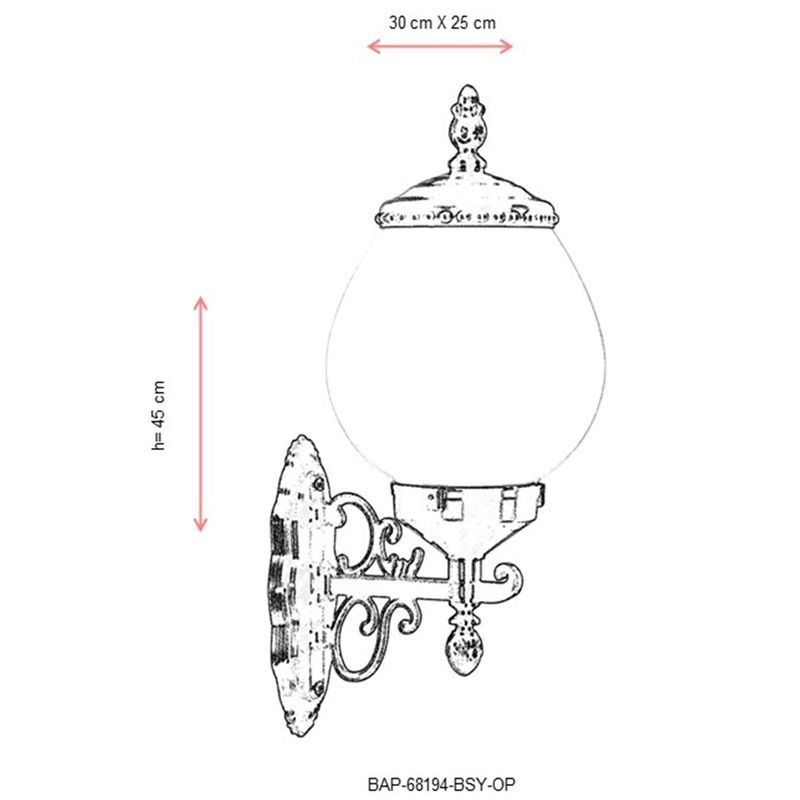 Casa si Gradina - Corpuri si surse de iluminat - Iluminat exterior - Felinare - Lampa de perete exterior, Opviq, abs, negru alb, 30x25 cm, ip65 - Infinity.ro