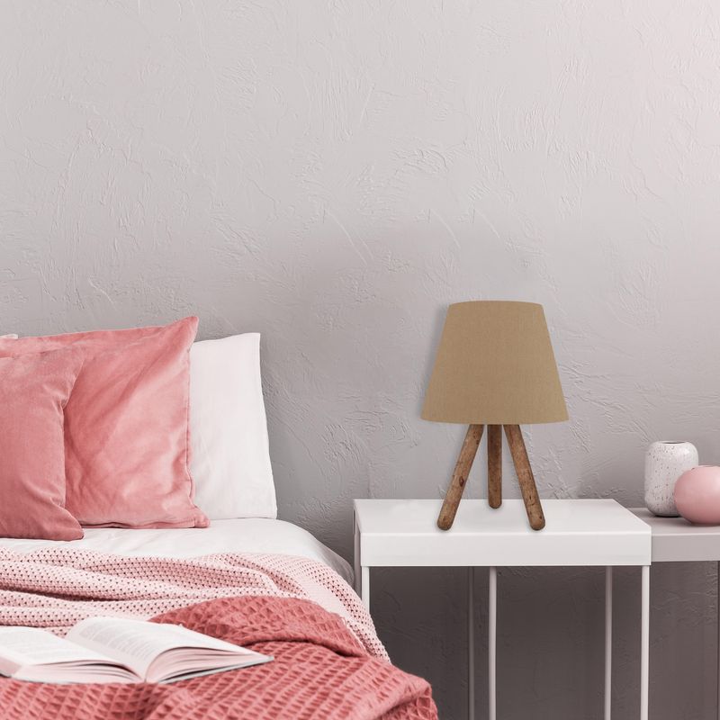 Casa si Gradina - Corpuri si surse de iluminat - Veioze si lampi - Veioze - Veioza, Opviq, fag si pvc, maro nuc, 22x33 cm - Infinity.ro