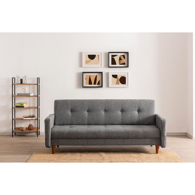 Casa si Gradina - Mobilier - Canapele si coltare - Canapele - Canapea extensibila, Atelier Del Sofa, metal, gri deschis, 200x83x55 cm - Infinity.ro