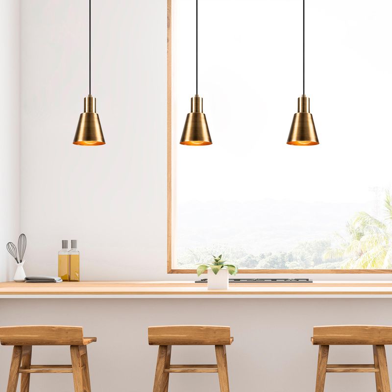 Casa si Gradina - Corpuri si surse de iluminat - Lustre si pendule - Candelabru, Opviq, metal, auriu negru, diametru 14 cm, inaltime 114 cm - Infinity.ro