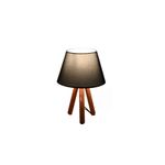 Casa si Gradina - Corpuri si surse de iluminat - Veioze si lampi - Veioze - Veioza, Opviq, lemn, antracit, 22x14 cm, inaltime 30 cm - Infinity.ro