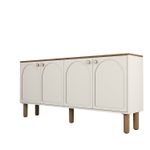 Casa si Gradina - Mobilier - Comode si corpuri - Console - Consola, Hanah Home, pal melaminat, crem, 180x84x35 cm - Infinity.ro