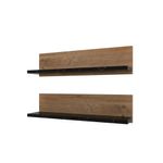 Casa si Gradina - Mobilier - Biblioteci si rafturi - Rafturi - Raft de perete, Hanah Home, pal melaminat, pin atlantic si negru, 60x15x13 cm - Infinity.ro