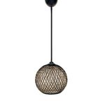 Casa si Gradina - Corpuri si surse de iluminat - Lustre si pendule - Lustra, Opviq, iuta, maro ecru negru, 24x22x55 cm, lucrata manual - Infinity.ro