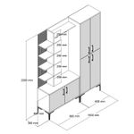 Casa si Gradina - Mobilier - Organizare si depozitare - Cuiere - Cuier, Hanah Home, pal melaminat, nuc si travertin, 150x35x200 cm - Infinity.ro
