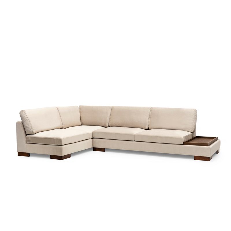 Casa si Gradina - Mobilier - Canapele si coltare - Coltare - Coltar, Hanah Home, lemn fag si pal, bej, 193x313x97 cm - Infinity.ro
