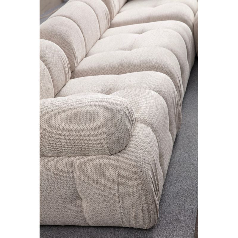 Casa si Gradina - Mobilier - Canapele si coltare - Canapele - Canapea 3 locuri, Atelier Del Sofa, lemn fag si pal, crem, 290x95x75 cm - Infinity.ro