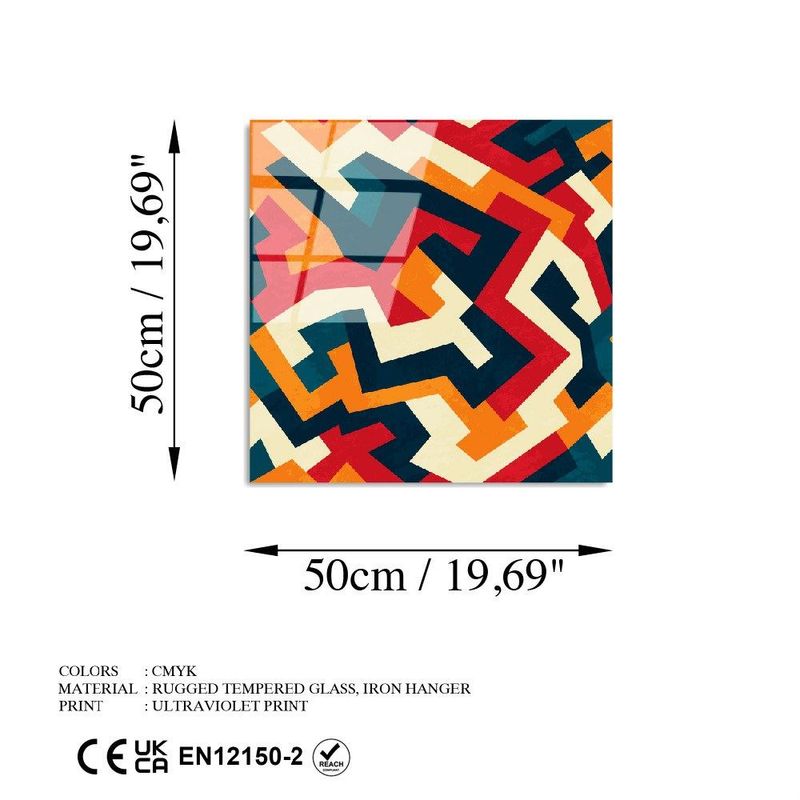 Casa si Gradina - Decoratiuni - Tablouri - Tablou decorativ, Wallxpert, sticla temperata, multicolor, 50x50 cm, 123BZM2314 - Infinity.ro