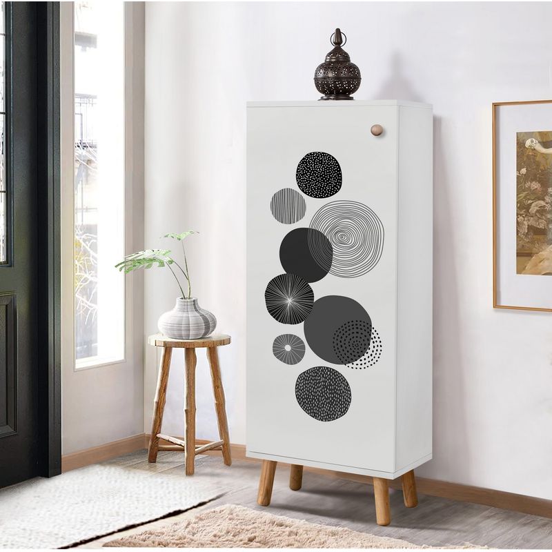 Casa si Gradina - Mobilier - Organizare si depozitare - Organizator incaltaminte - Dulap pentru pantofi, Hanah Home, pal melaminat, alb, 50x38x135 cm, 869VEL8592 - Infinity.ro