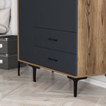 Casa si Gradina - Mobilier - Dulapuri si sifoniere - Sifoniere - Sifonier, Hanah Home, pal melaminat, nuc si antracit, 120x47.5x201.4 cm, 845HCT5459 - Infinity.ro