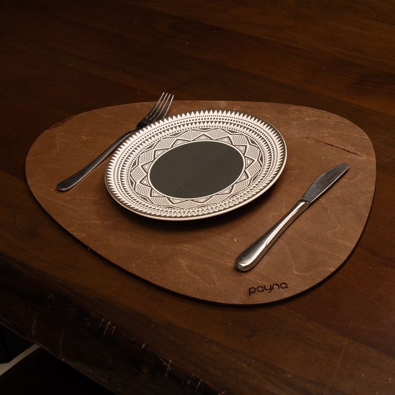 Casa si Gradina - Textile si covoare - Textile bucatarie - Fete de masa - Set suporturi de masa, Hermia, lemn, wenge, 33x45 cm, 6 bucati, 790PYN1166 - Infinity.ro