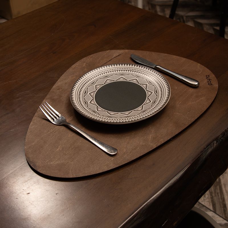 Casa si Gradina - Textile si covoare - Textile bucatarie - Fete de masa - Set suporturi de masa, Hermia, lemn, wenge, 33x45 cm, 6 bucati, 790PYN1166 - Infinity.ro