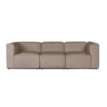 Casa si Gradina - Mobilier - Canapele si coltare - Canapele - Canapea 3 locuri, Atelier Del Sofa, lemn de fag, cappuccino, 250x90x69 cm - Infinity.ro
