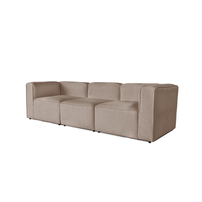 Casa si Gradina - Mobilier - Canapele si coltare - Canapele - Canapea 3 locuri, Atelier Del Sofa, lemn de fag, cappuccino, 250x90x69 cm - Infinity.ro