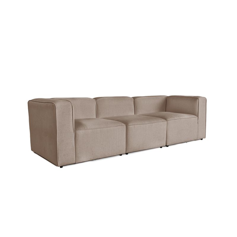 Casa si Gradina - Mobilier - Canapele si coltare - Canapele - Canapea 3 locuri, Atelier Del Sofa, lemn de fag, cappuccino, 250x90x69 cm - Infinity.ro