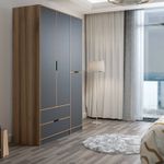 Casa si Gradina - Mobilier - Dulapuri si sifoniere - Sifoniere - Sifonier, Hanah Home, pal melaminat, antracit si dore, 140x52x208 cm - Infinity.ro