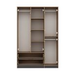 Casa si Gradina - Mobilier - Dulapuri si sifoniere - Sifoniere - Sifonier, Hanah Home, pal melaminat, antracit si dore, 140x52x208 cm - Infinity.ro