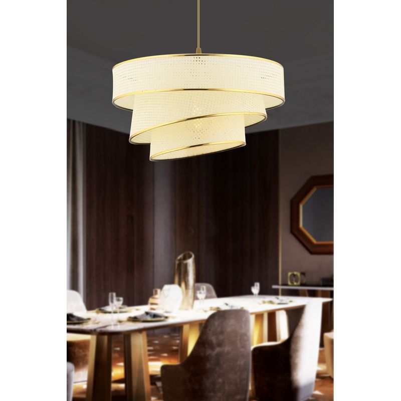 Casa si Gradina - Corpuri si surse de iluminat - Lustre si pendule - Candelabru, Opviq, metal, alb auriu, 40x40x72 cm - Infinity.ro