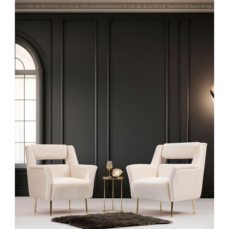 Casa si Gradina - Mobilier - Scaune si fotolii - Fotolii - Fotoliu, Hanah Home, poliester, crem, 79x93x76 cm - Infinity.ro