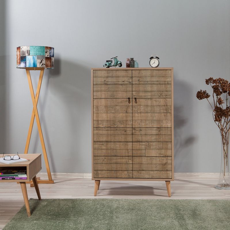 Casa si Gradina - Mobilier - Dulapuri si sifoniere - Dulapuri - Dulap multifunctional, Hanah Home, pal melaminat, stejar sonoma, 80x36x127 cm, 863SPH3928 - Infinity.ro