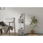Casa si Gradina - Mobilier - Biblioteci si rafturi - Biblioteci - Biblioteca, Hanah Home, pal melaminat, alb, 25x27x95 cm - Infinity.ro