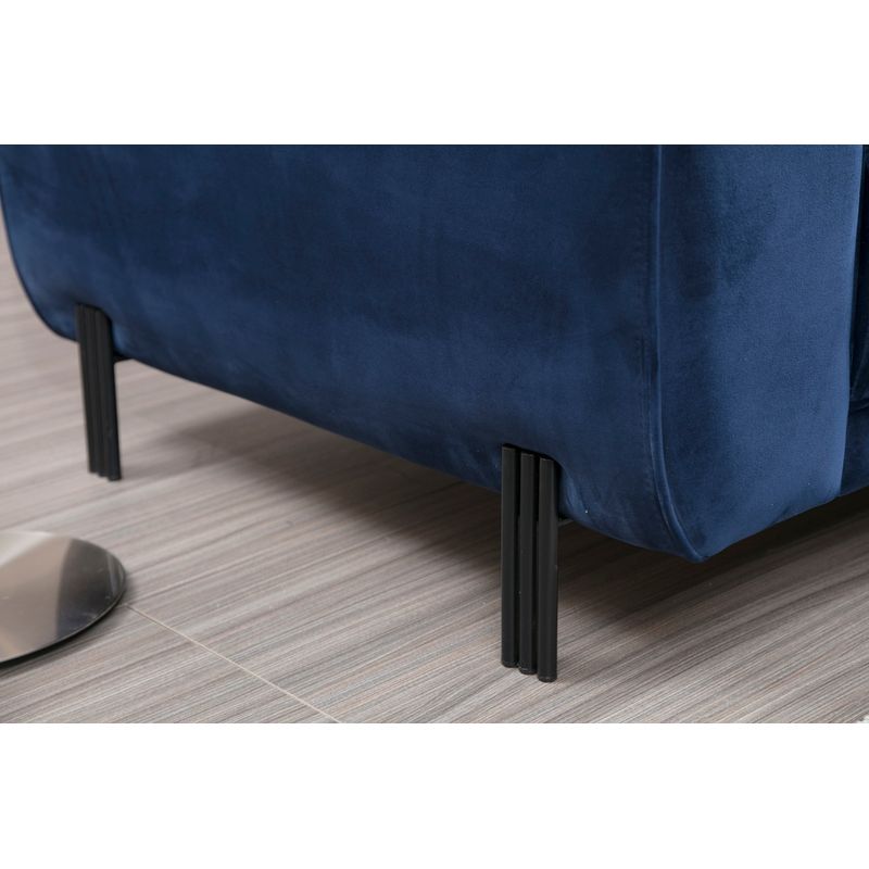 Casa si Gradina - Mobilier - Canapele si coltare - Coltare - Coltar extensibil, Hanah Home, lemn fag si panouri aglomerate, albastru marin, 287x169x96 cm - Infinity.ro