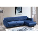 Casa si Gradina - Mobilier - Canapele si coltare - Coltare - Coltar extensibil, Hanah Home, lemn fag si panouri aglomerate, albastru marin, 287x169x96 cm - Infinity.ro