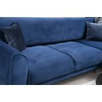 Casa si Gradina - Mobilier - Canapele si coltare - Coltare - Coltar extensibil, Hanah Home, lemn fag si panouri aglomerate, albastru marin, 287x169x96 cm - Infinity.ro