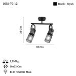 Casa si Gradina - Corpuri si surse de iluminat - Plafoniere, aplice si spoturi - Plafoniera, Opviq, metal, negru, 33 cm - Infinity.ro