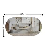 Casa si Gradina - Mobilier - Mobilier baie - Oglinzi baie - Oglinda baie, Hanah Home, mdf, transparent auriu, 45x85x2.2 cm - Infinity.ro
