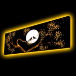 Casa si Gradina - Electrice - Tablouri electrice si accesorii - Tablou canvas cu led, Wallxpert, multicolor, 30x90 cm, panza poliester, rama lemn - Infinity.ro