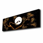 Casa si Gradina - Electrice - Tablouri electrice si accesorii - Tablou canvas cu led, Wallxpert, multicolor, 30x90 cm, panza poliester, rama lemn - Infinity.ro