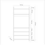 Casa si Gradina - Mobilier - Dulapuri si sifoniere - Sifoniere - Sifonier, Hanah Home, pal melaminat, pin atlantic, 104x52x225 cm, 863SPH5414 - Infinity.ro