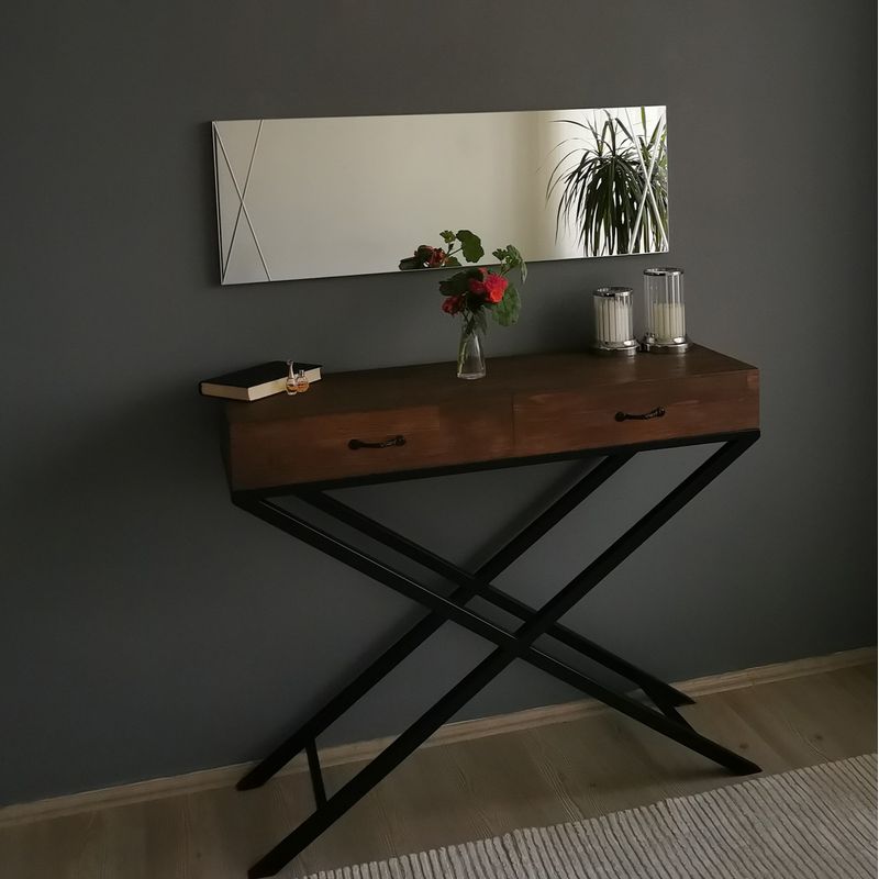 Casa si Gradina - Decoratiuni - Oglinzi - Oglinda, Hanah Home, mdf, argintiu, 35x105 cm, 552NOS2196 - Infinity.ro