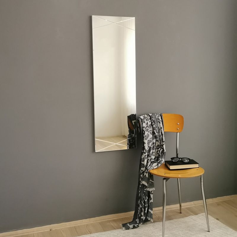 Casa si Gradina - Decoratiuni - Oglinzi - Oglinda, Hanah Home, mdf, argintiu, 35x105 cm, 552NOS2196 - Infinity.ro