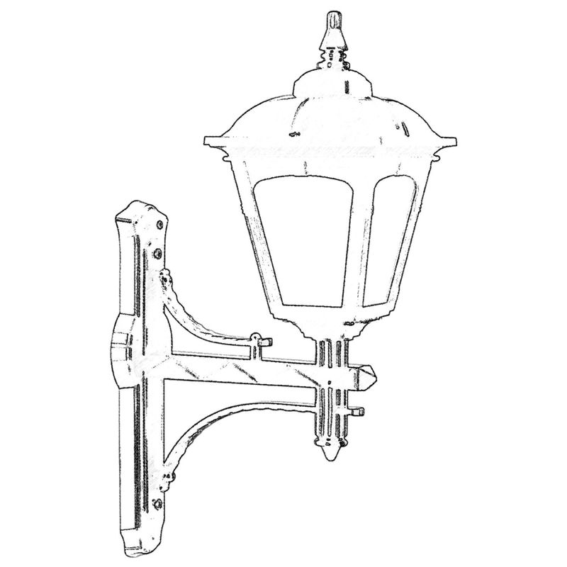 Casa si Gradina - Corpuri si surse de iluminat - Iluminat exterior - Lanterne - Lampa de perete exterior, Opviq, abs, policarbonat, negru, 40x20x55 cm - Infinity.ro