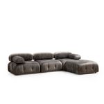 Casa si Gradina - Mobilier - Scaune si fotolii - Fotolii - Fotoliu, Hanah Home, lemn de fag si pal, gri, 95x95x75 cm - Infinity.ro
