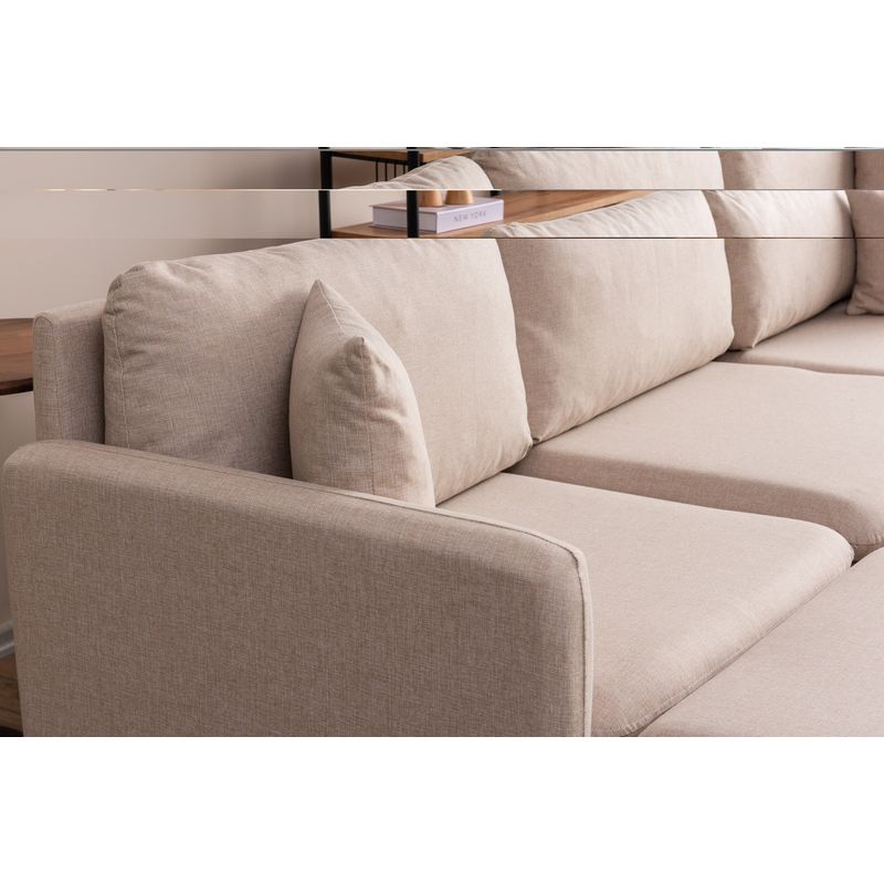 Casa si Gradina - Mobilier - Canapele si coltare - Coltare - Coltar, Atelier Del Sofa, metal, stofa in, crem, 245x180 cm - Infinity.ro