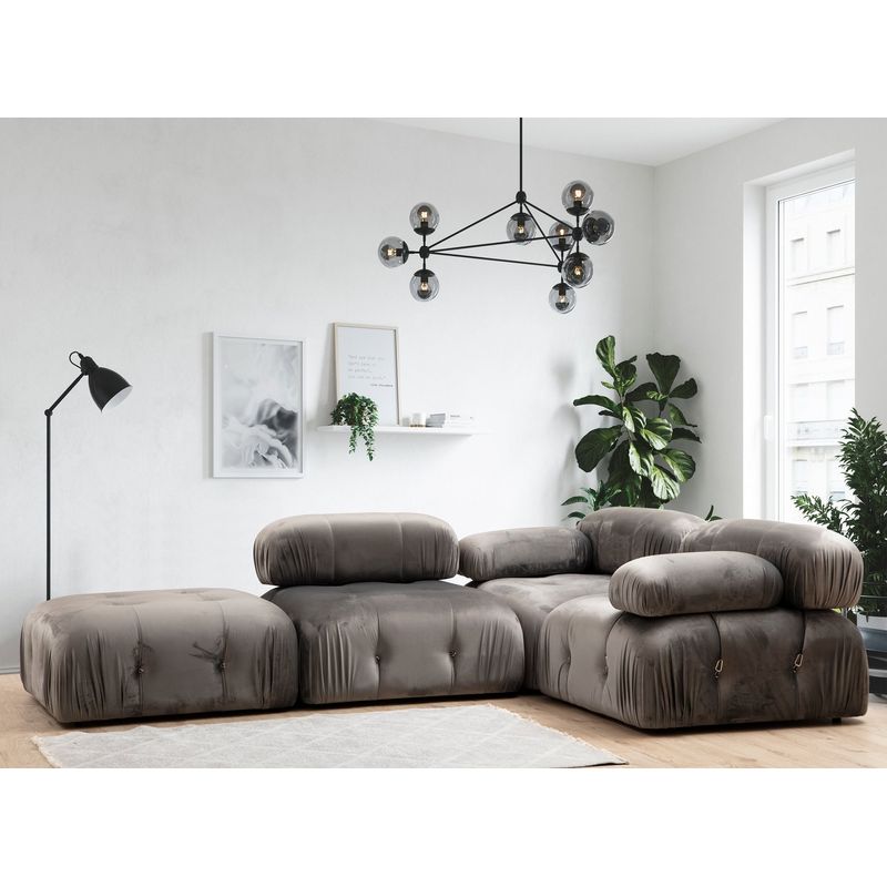 Casa si Gradina - Mobilier - Scaune si fotolii - Fotolii - Fotoliu, Hanah Home, lemn de fag si pal, gri, 95x95x75 cm - Infinity.ro