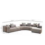 Casa si Gradina - Mobilier - Canapele si coltare - Coltare - Coltar, Atelier Del Sofa, material textil, gri, 360x300 cm - Infinity.ro