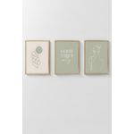 Casa si Gradina - Decoratiuni - Tablouri - Set tablouri decorative inramate, Wallxpert, lemn masiv, multicolor, 33x48 cm (3 piese), 786DKT1399 - Infinity.ro